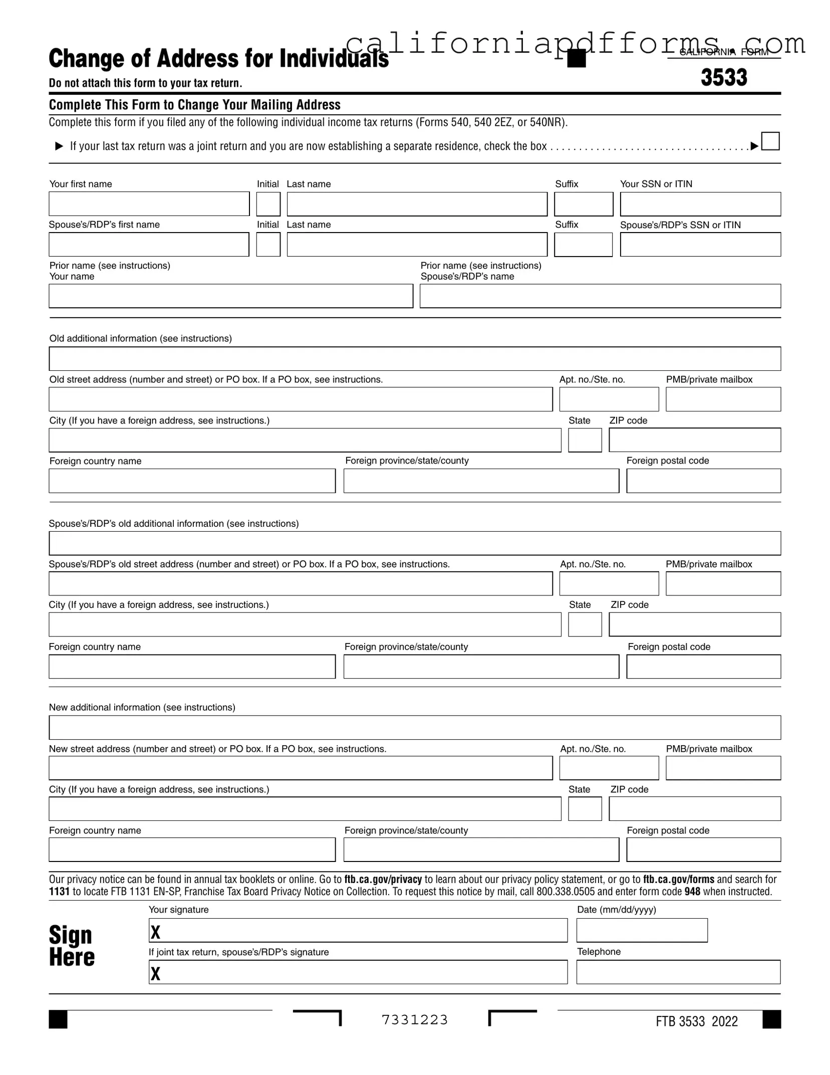 Download California 3533 Form