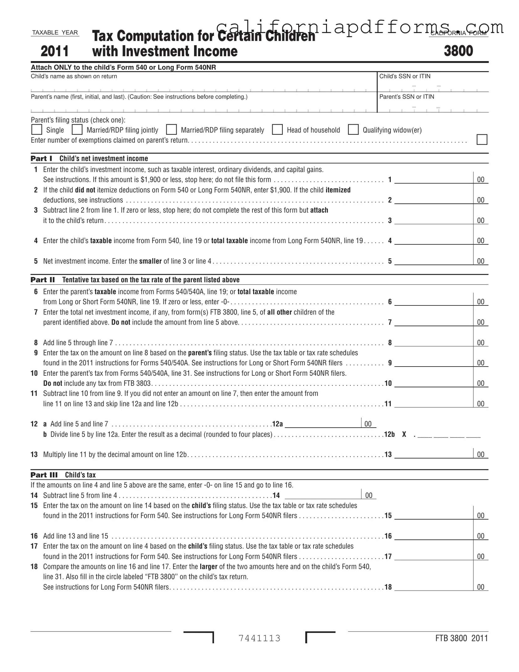 Download California 3800 Form