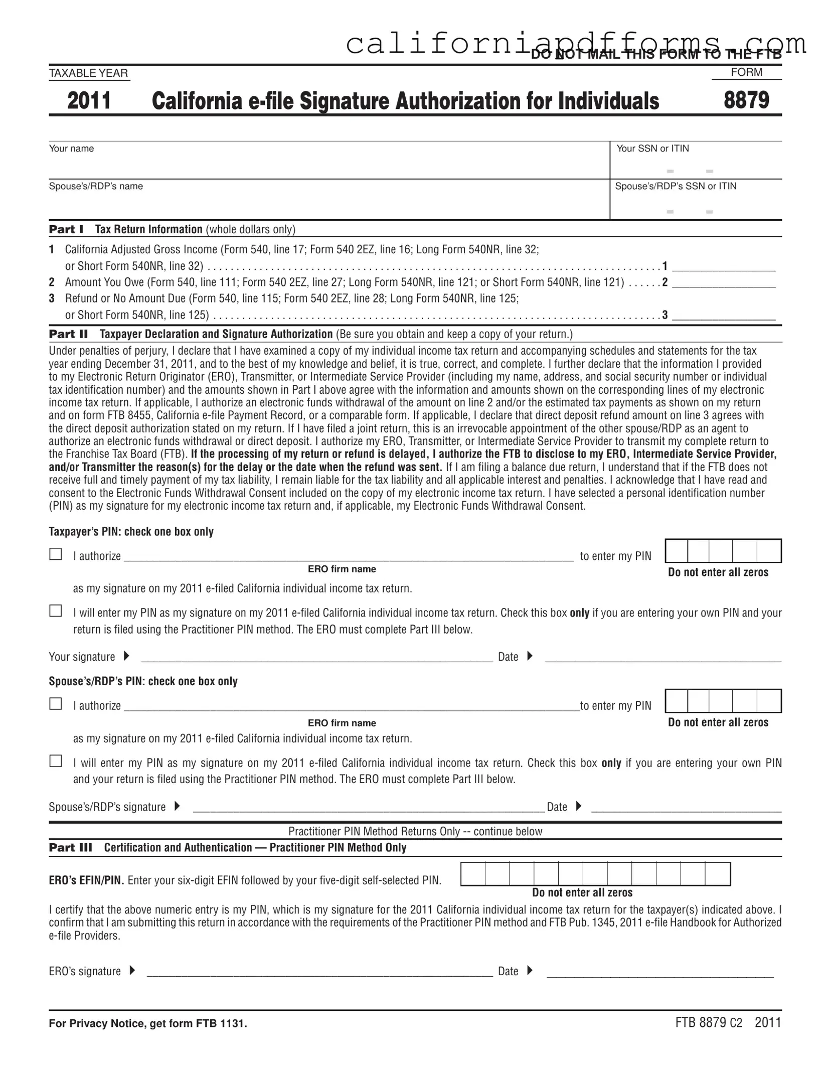 Download California 8879 Form