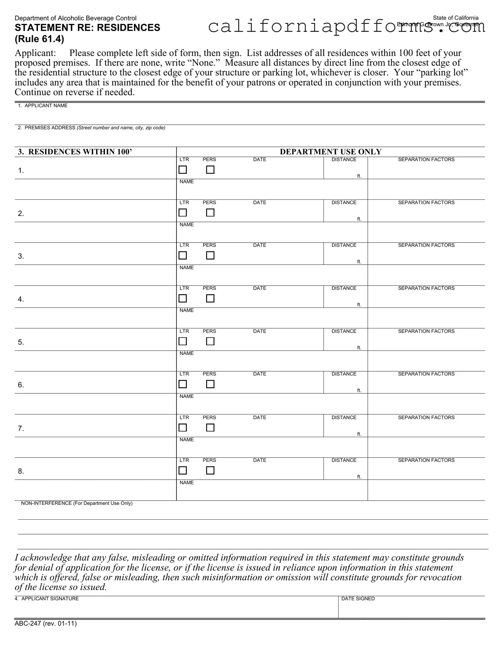 Download California Abc 247 Form