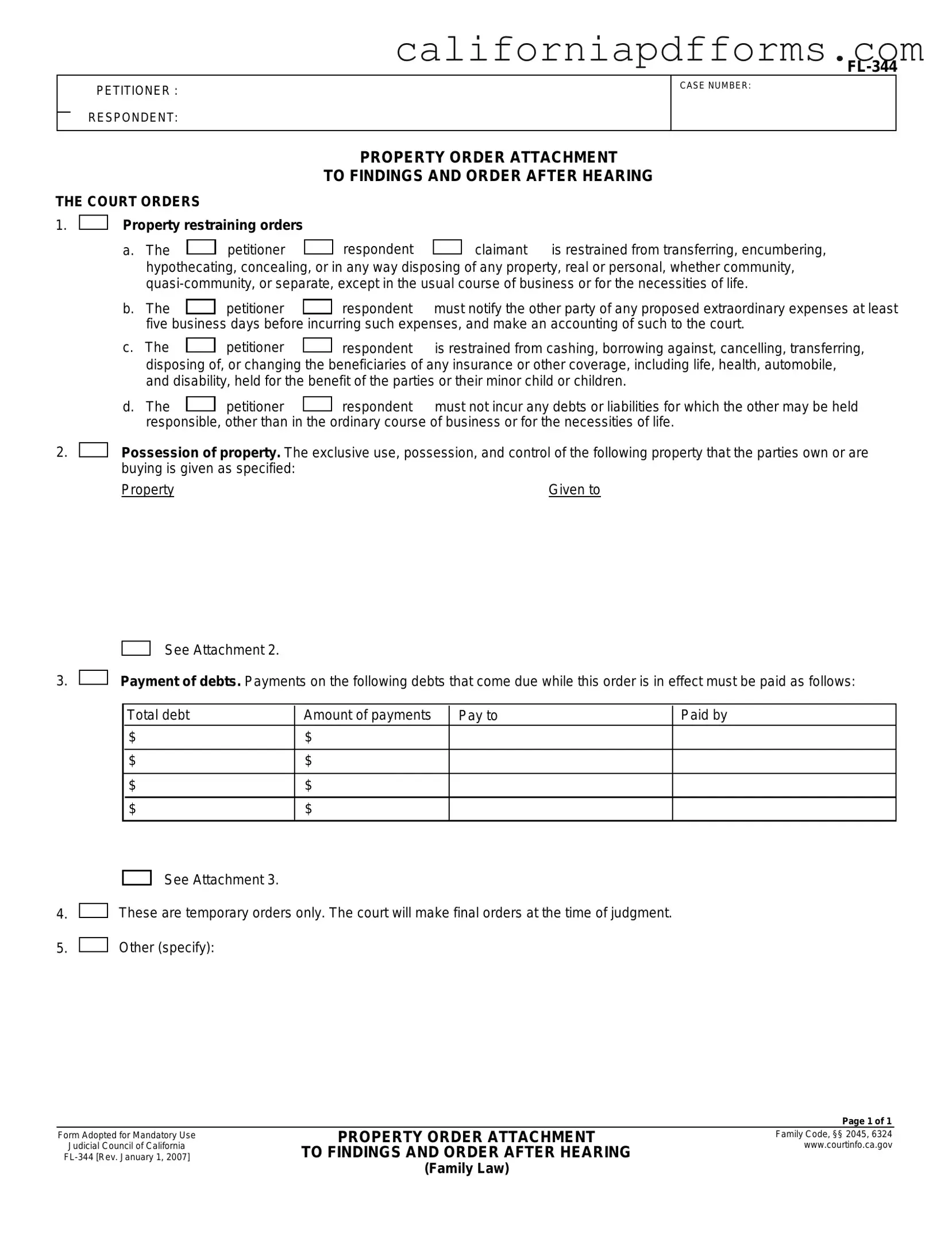 Download California Fl 344 Form