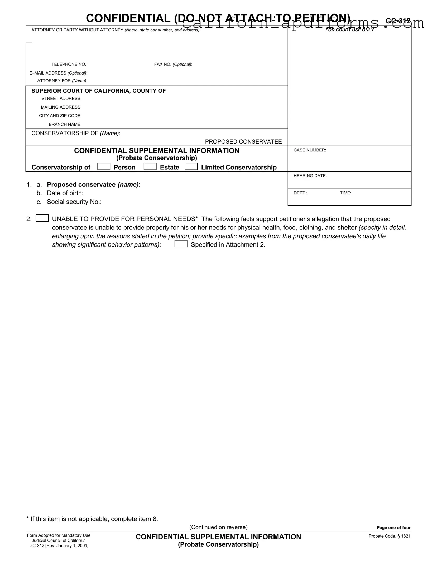 Download California Gc 312 Form