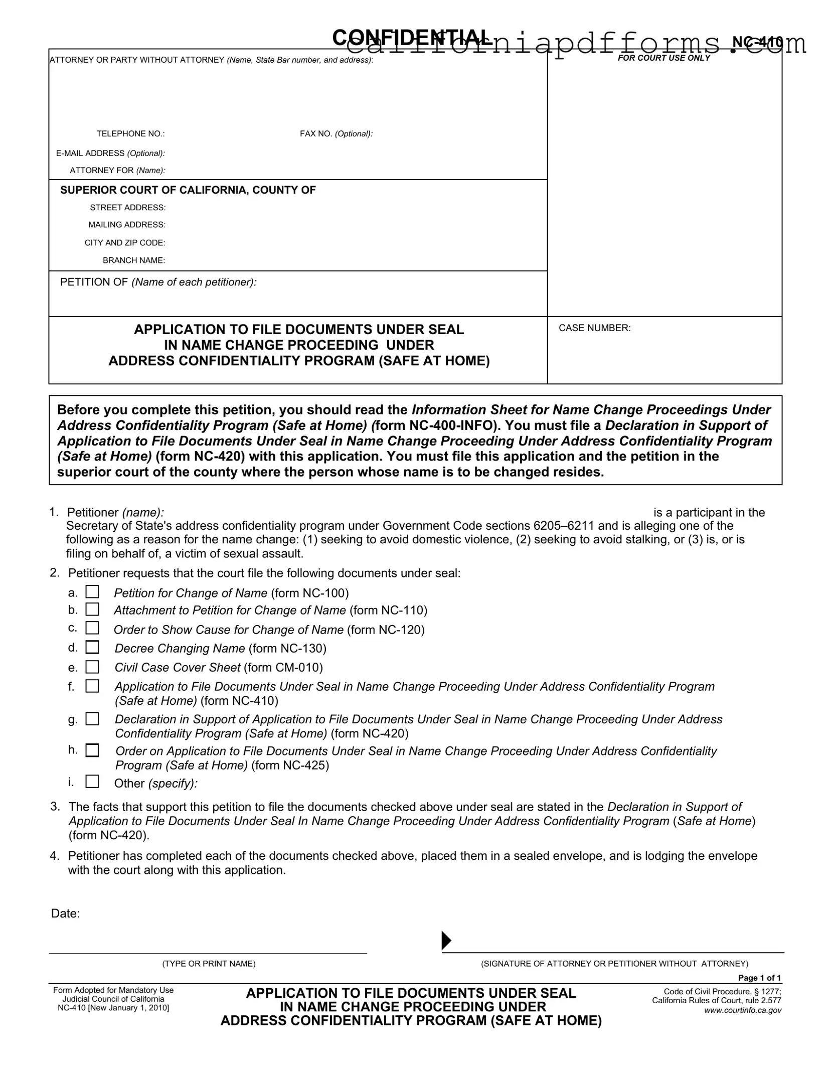 Download California Nc 410 Form