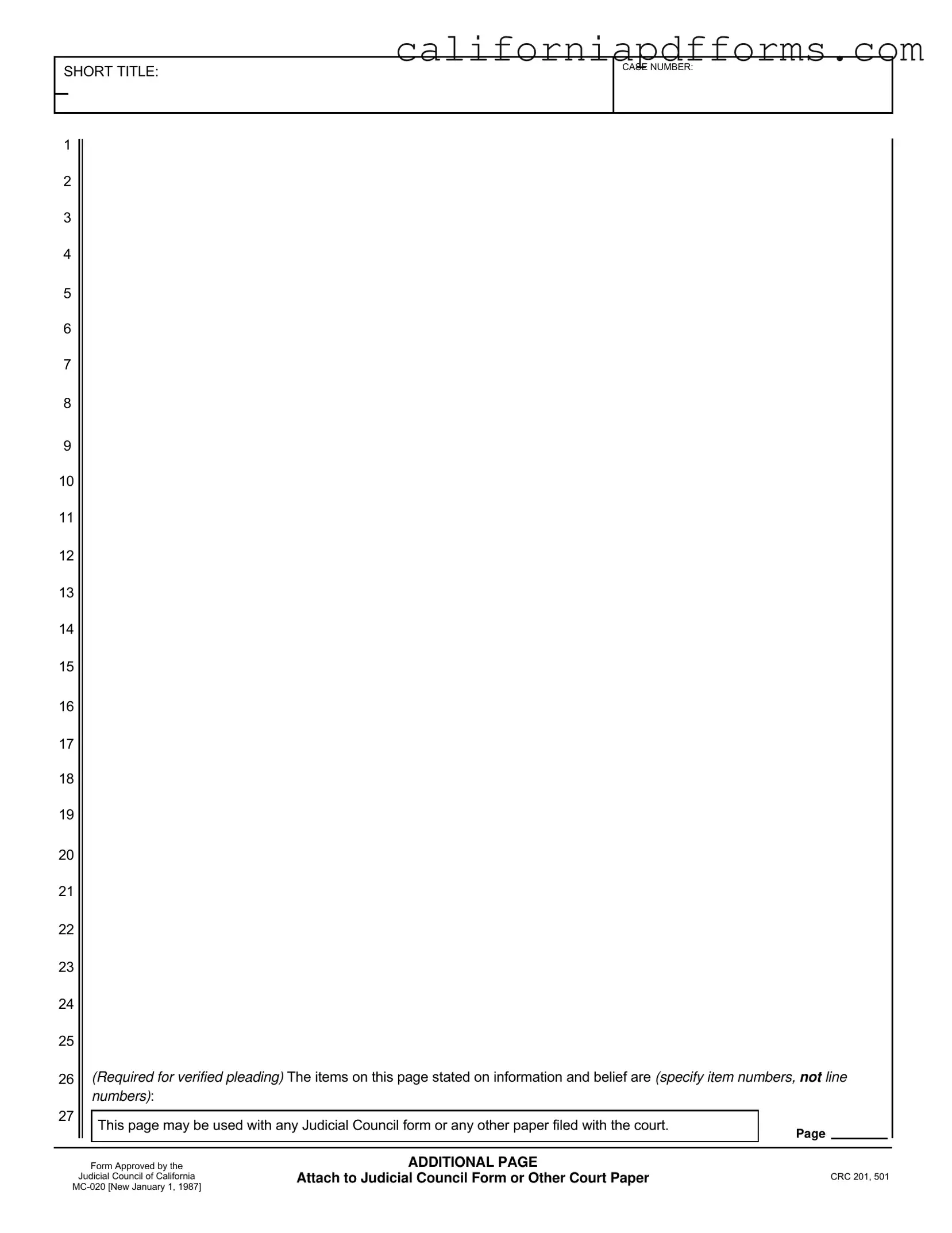Download California Judicial Council Form