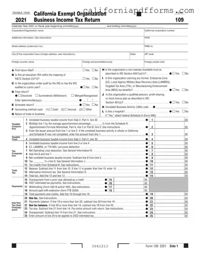 Download California 109 Form