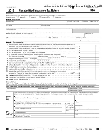 Download California 570 Form