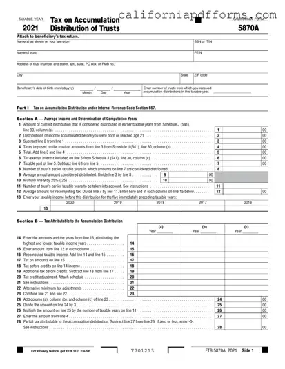 Download California 5870A Form