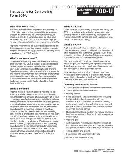 Download California 700 U Form