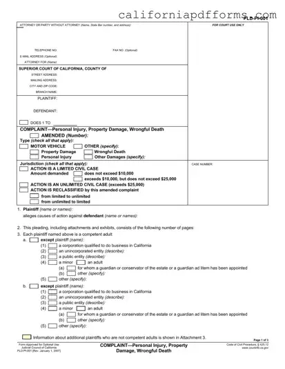 Download California Complaint Form