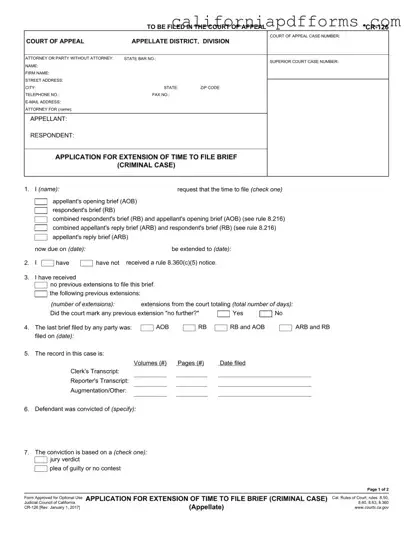 Download California Cr 126 Form