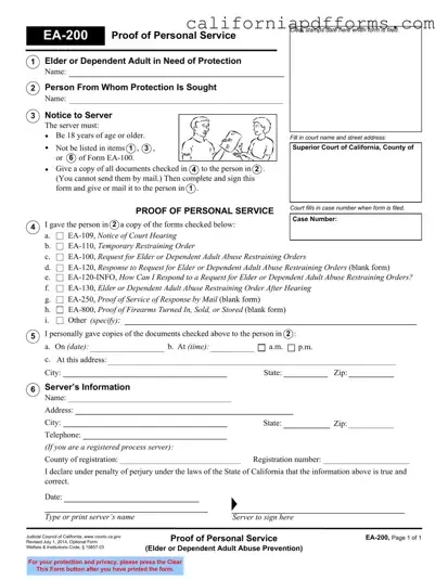 Download California Ea 200 Form