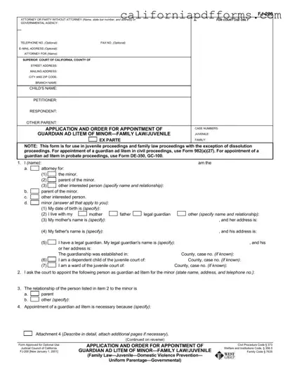 Download California Fj 200 Form