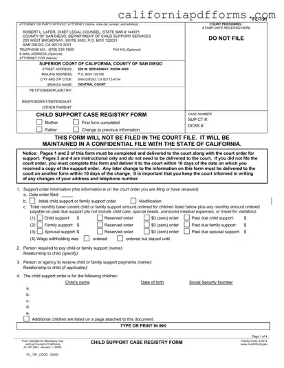 Download California Fl 191 Form