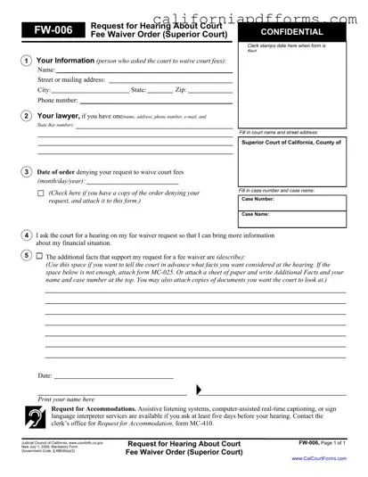 Download California Fw 006 Form