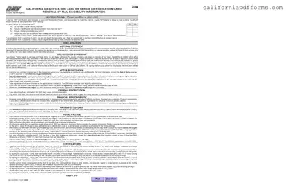 Download California Id Card Form