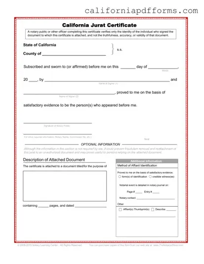 Download California Jurat Form