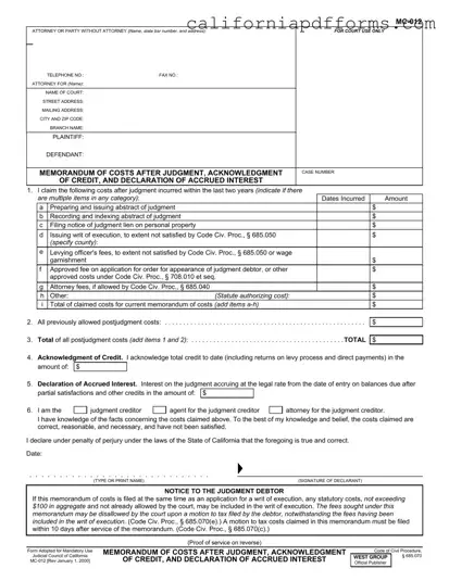 Download California Mc 012 Form