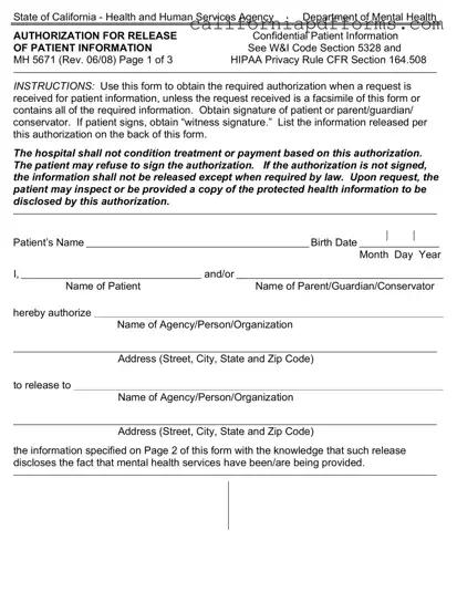 Download California Mh 5671 Form