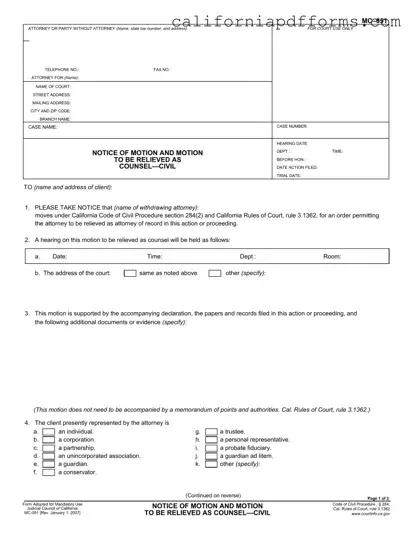 Download California Motion Form
