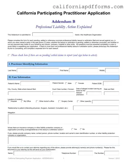 Download California Participating Practitioner Form