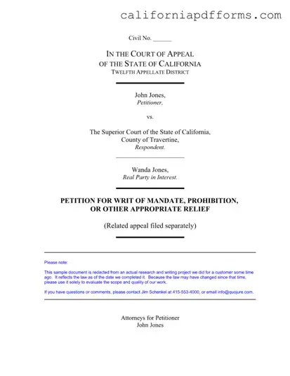Download California Petition Mandate Form