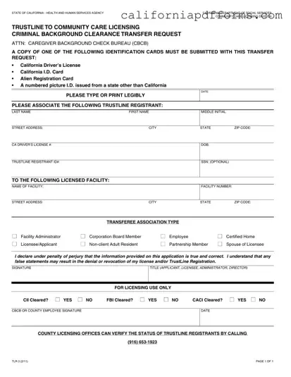 Download California Tlr 3 Form