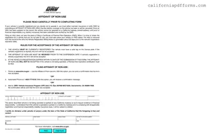 Download California Affidavit of Non-Use REG 5090 Form