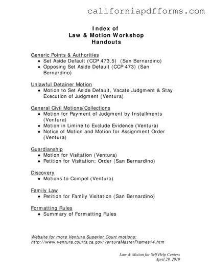 Download Motion To Set Aside Default Judgment Los Angeles California Form