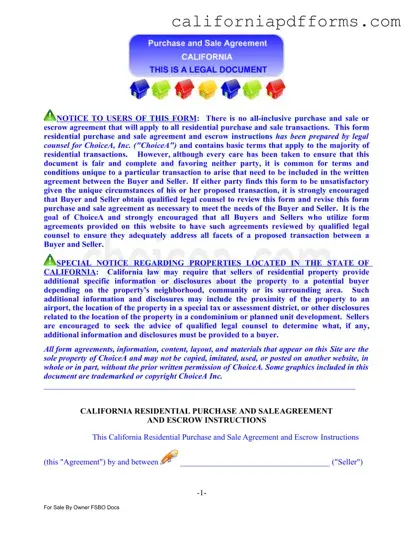 Download Sale Agreement California Form